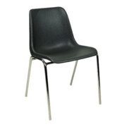 Chaise en plastique lot de 4 démontées anthracite cadre chromé