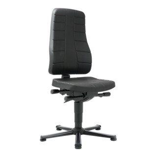 Chaise d'atelier pivotante Highline patin mousse intégrale noir 450-600 mm BIMOS