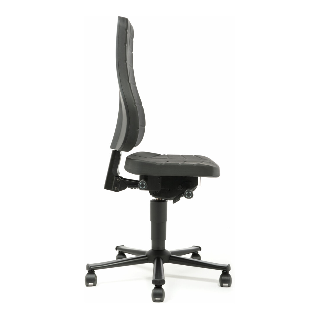 Chaise d'atelier pivotante Highline rouleaux mousse intégrale noir 450-600 mm BI