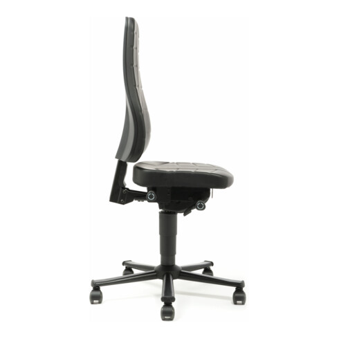 Chaise d'atelier pivotante Highline rouleaux Rembourrage simili cuir noir 450-60