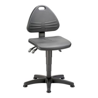 Chaise d'atelier pivotante ISITEC patin mousse intégrale noir 430-600 mm BIMOS