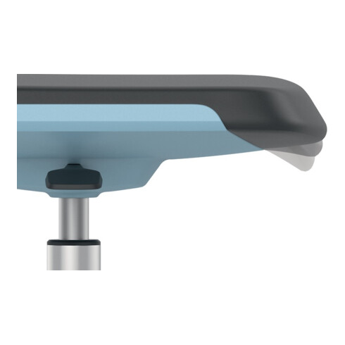 Chaise d'atelier pivotante Labsit patins+ coque de siège anthracite tissu Supert