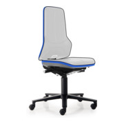 Chaise d'atelier pivotante Neon rouleaux sans élément rembourrage bleu 450-620 m