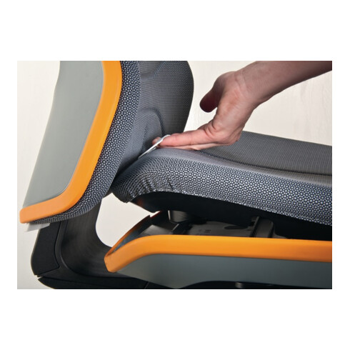Chaise d'atelier pivotante Neon rouleaux sans élément rembourrage gris 450-620 m