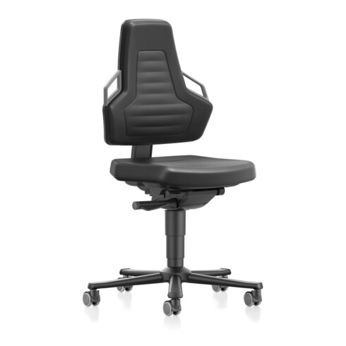 Chaise d'atelier pivotante Nexxit rouleaux mousse intégrale noir 450-600 mm BIMO