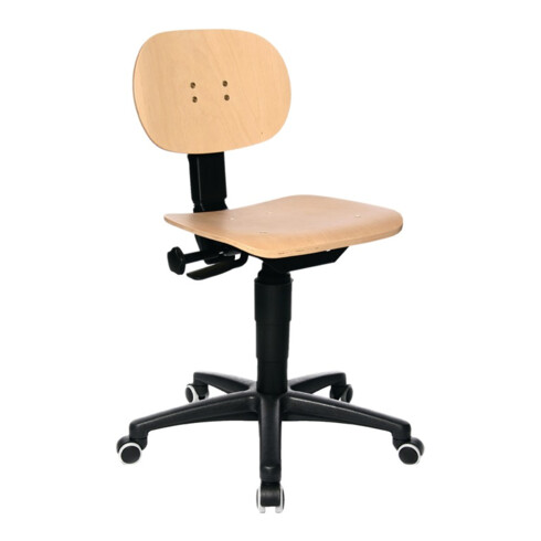 Chaise d'atelier pivotante rouleaux hêtre 420-550 mm