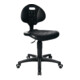 Chaise d'atelier pivotante rouleaux mousse polyuréthane noire 410-540 mm-1