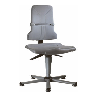 Chaise d'atelier pivotante Sintec A patin polypropylène gris 430-580 mm BIMOS