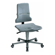 Chaise d'atelier pivotante Sintec A rouleaux polypropylène gris 430-580 mm BIMOS