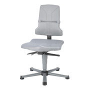 Chaise d'atelier pivotante Sintec B patin polypropylène gris 430-580 mm BIMOS