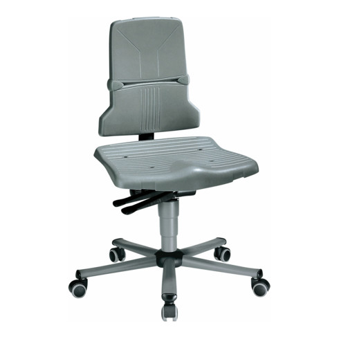 Chaise d'atelier pivotante Sintec C rouleaux polypropylène gris 430-580 mm BIMOS