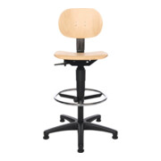 Chaise d'atelier pivotante Tec 11 patin+anneau de piètement hêtre 590-840 mm TOP-4
