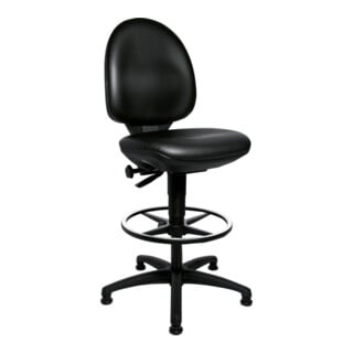 Chaise d'atelier pivotante Tec 50 patin+anneau de piètement Rembourrage simili c