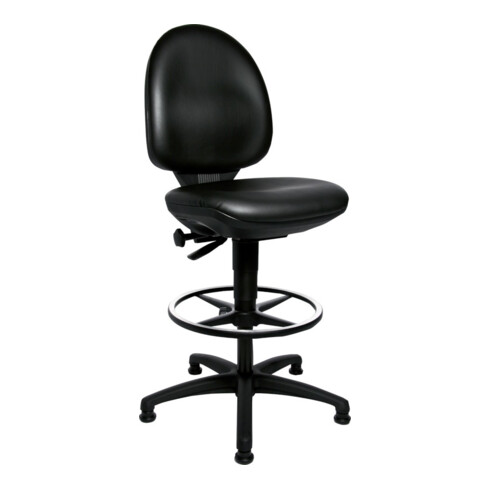 Chaise d'atelier pivotante Tec 50 patin+anneau de piètement Rembourrage simili c