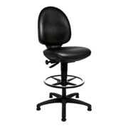 Chaise d'atelier pivotante Tec 50 patin+anneau de piètement Rembourrage simili c