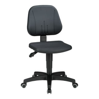 Chaise d'atelier pivotante Unitec rouleaux mousse intégrale noir 440-620 mm BIMO