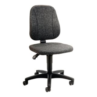 Chaise d'atelier pivotante Unitec rouleaux rembourrage tissu gris 440-620 mm BIM