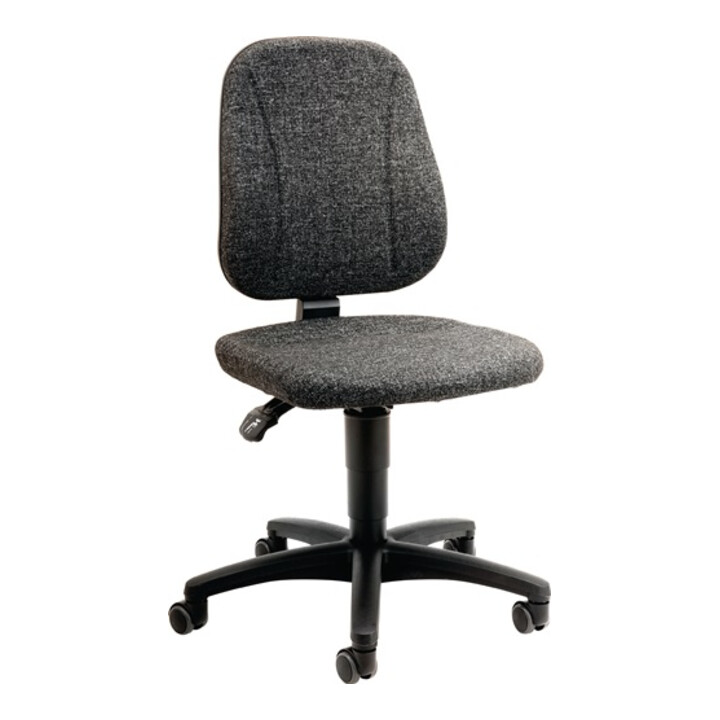 Chaise d'atelier pivotante Unitec rouleaux rembourrage tissu gris 440-620 mm BIM