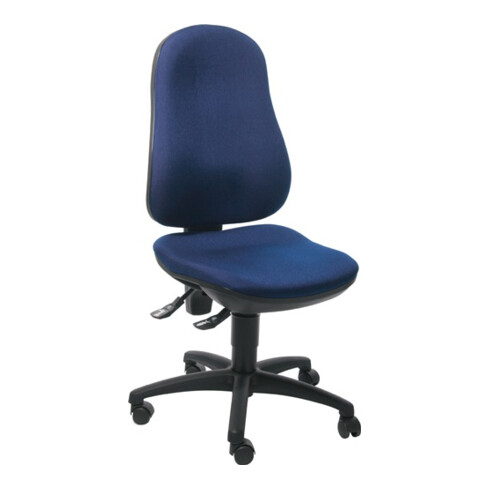 Chaise de bureau pivotante avec contact permanent bleu royal 420-550 mm sans acc