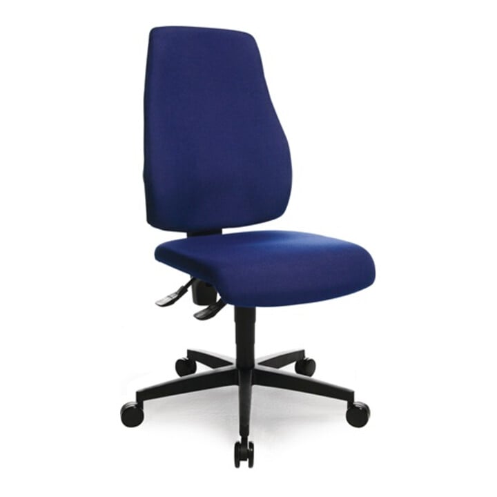 Chaise de bureau pivotante avec contact permanent bleu royal 420-550 mm sans acc