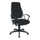 Chaise de bureau pivotante avec contact permanent noir 420-550 mm sans accoudoir-1