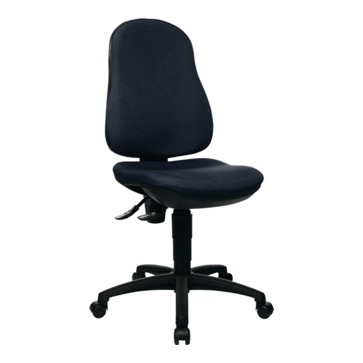 Topstar Chaise de bureau pivotante avec contact permanent noir 420-550 mm sans accoudoir