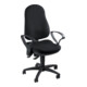 Chaise de bureau pivotante avec contact permanent noir 420-550 mm sans accoudoir-1