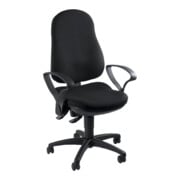 Chaise de bureau pivotante avec contact permanent noir 420-550 mm sans accoudoir