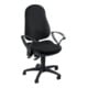 Chaise de bureau pivotante avec contact permanent noir 420-550 mm sans accoudoir-1