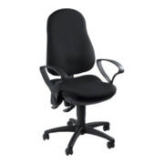 Chaise de bureau pivotante avec contact permanent noir 420-550 mm sans accoudoir
