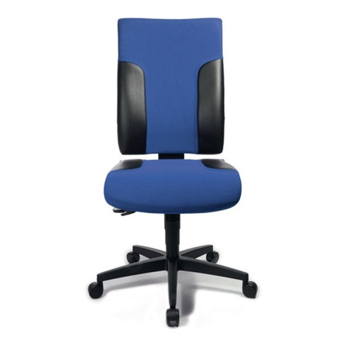 Chaise de bureau pivotante avec mécanisme synchrone bleu/noir 420-540 mm sans ac