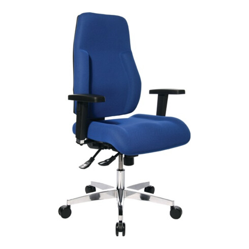 Chaise de bureau pivotante avec mécanisme synchrone ponctuel bleu 430-510 mm san