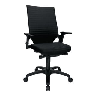 Chaise de bureau pivotante avec technique auto-synchrone noir 420-550 mm avec ac