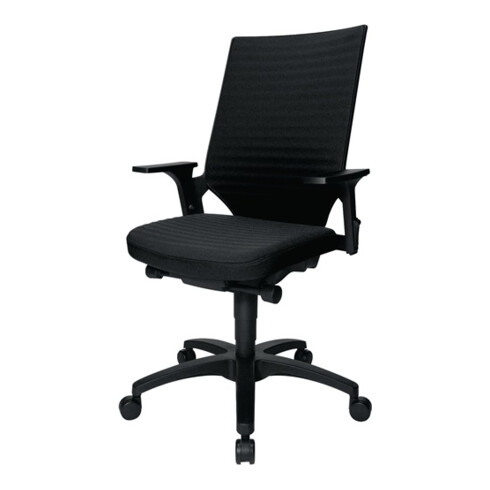 Chaise de bureau pivotante avec technique auto-synchrone noir 420-550 mm avec ac