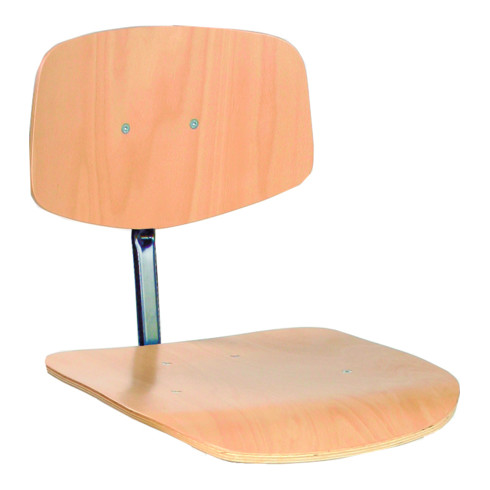 Chaise de travail à patins STIER, hauteur d'assise 420-610 mm, hêtre naturel