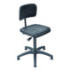 Chaise de travail à patins STIER, hauteur d'assise 440-630 mm, assise en PU-1