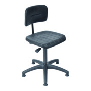 Chaise de travail à patins STIER, hauteur d'assise 440-630 mm, assise en PU