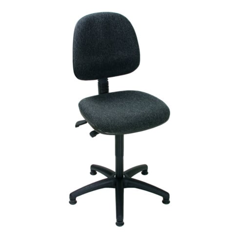 Chaise de travail à patins STIER sans accoudoirs, hauteur d'assise 450-640 mm, rembourrage anthracite