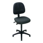 Chaise de travail à patins STIER sans accoudoirs, hauteur d'assise 450-640 mm, rembourrage anthracite