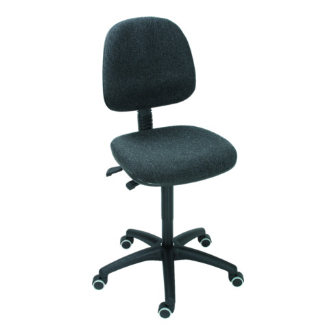 Chaise de travail à roulettes STIER sans accoudoirs, hauteur d'assise 460-650 mm, avec rembourrage, anthracite