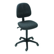 Chaise de travail à roulettes STIER sans accoudoirs, hauteur d'assise 460-650 mm, avec rembourrage, anthracite