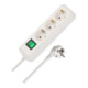 Chaise longue Eco-Line avec interrupteur triple blanc 1,5m-1