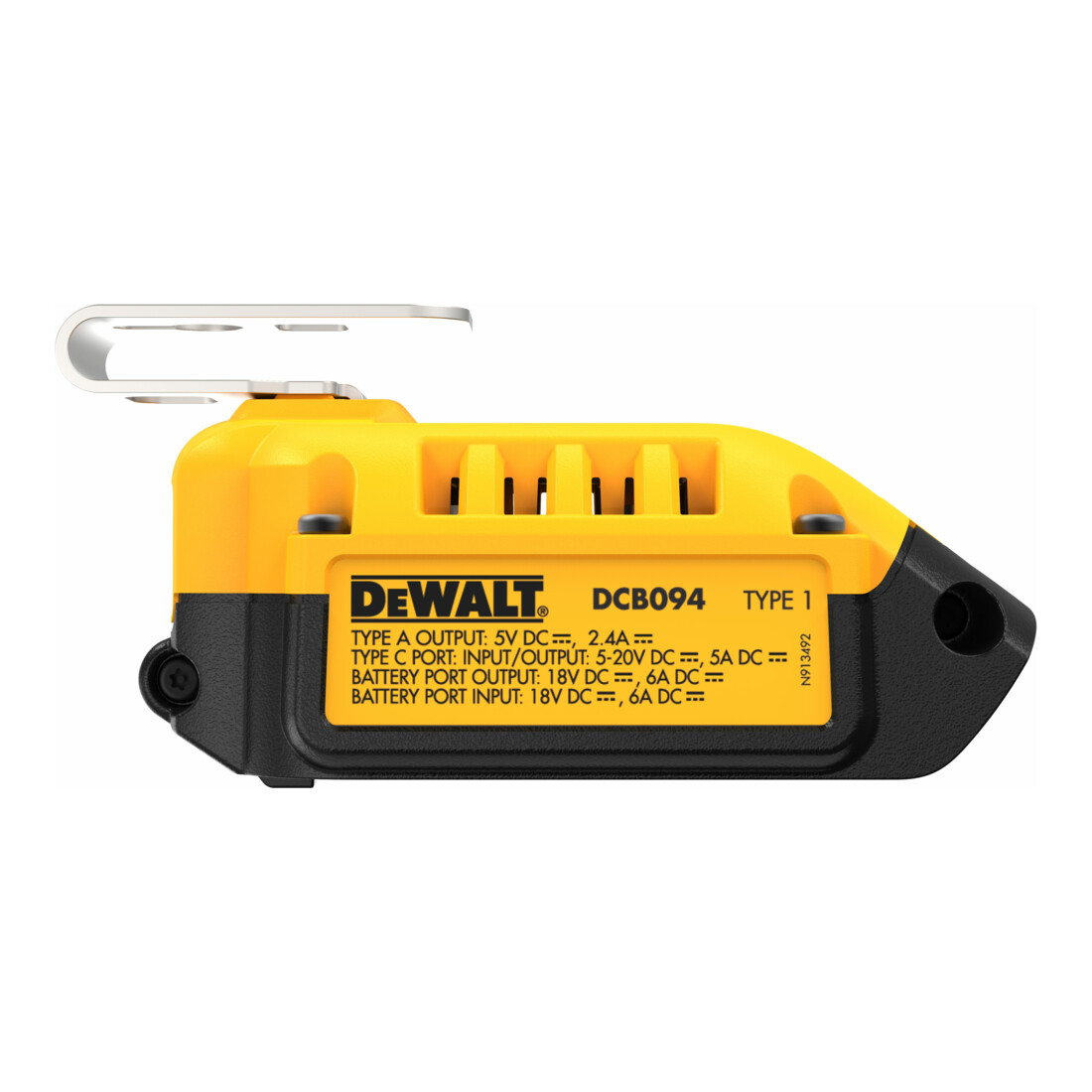 Chargeur combiné DEWALT avec fonction powerbank pour batteries 18 volts XR et XR Flexvolt DCB094K-QW