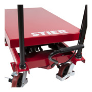 Chariot à doubles ciseaux à plate-forme élévatrice STIER 350 kg-5