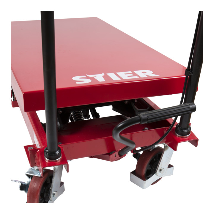 Chariot à doubles ciseaux à plate-forme élévatrice STIER 350 kg