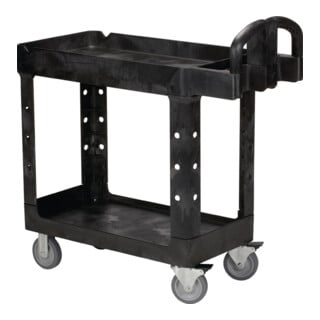 Chariot à étages L990xl450xH850mm cap.charge tot. 226 kg 2 étages RUBBERMAID