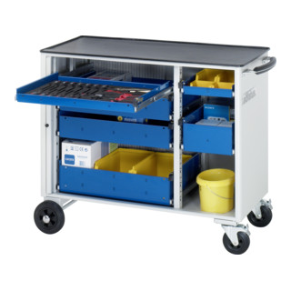 Chariot à outils Rau avec 4 tiroirs métal LxPxH 1025x520x890mm