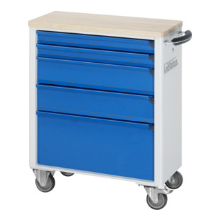 Chariot à outils Rau en hêtre série adlatus à 5 tiroirs