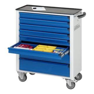 Chariot à outils Rau avec 8 tiroirs métal LxPxH 700x350x860mm