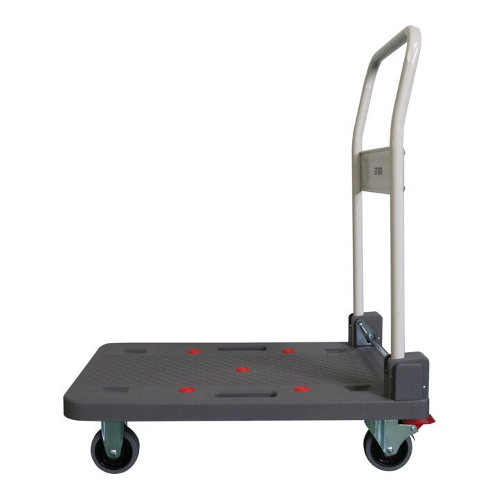 Chariot à plate-forme en plastique STIER, capacité de charge 150 kg